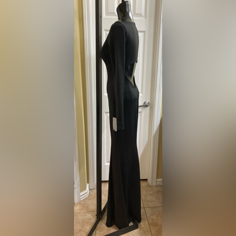 Katie May Cleo Long Sleeve Cutout Back Gown NWT SIZE XS - Picture 11 of 16